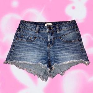 Raw hem jean shorts Denim Shorts booty shorts